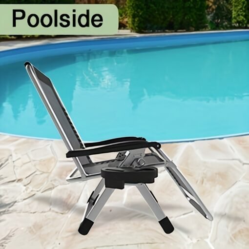 440lbs Ergonomic Outdoor Zero Gravity Lounge Chair with Cup Holder - Image 9