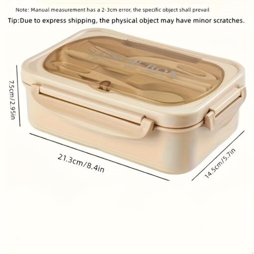 1pc 33.81 Oz Lunch Box With Tableware - Image 2