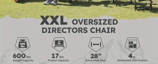 Colegence XXL Oversized Directors Chairs Set Of 2 - Image 13