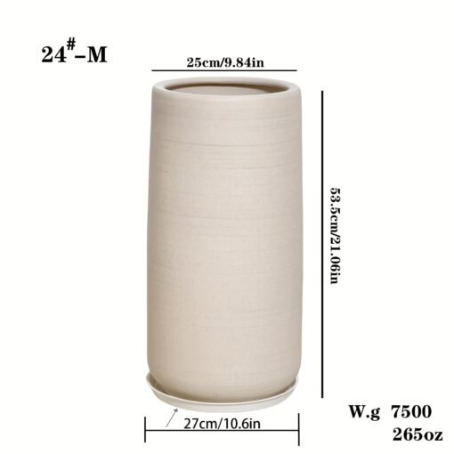 Large Ceramic Planter with Drainage Hole - Image 8