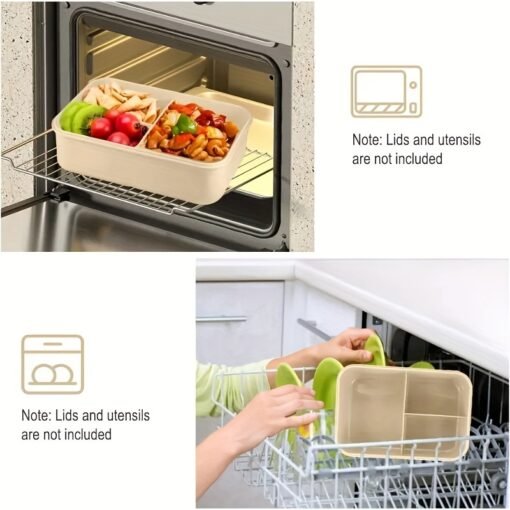 1pc 33.81 Oz Lunch Box With Tableware - Image 9