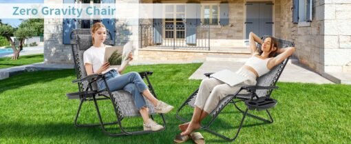 Zero Gravity Chair Set of 2, Folding Reclining zero gravity - Image 16